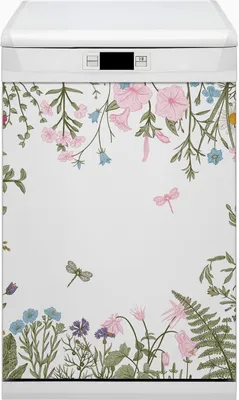 Produktbild von Küche Dekorative Magnete  Magnet Folie für Geschirrspüler 45x80 cm   - Frühlingsblumen