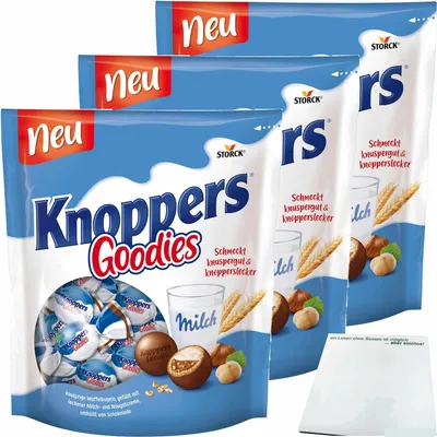Produktbild von Knoppers Goodies 3er Pack (3x180g Beutel) + usy Block