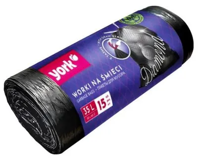Obrázek produktu pro Pytle na odpadky se stahovací šňůrkou 35 l/ 15ks York