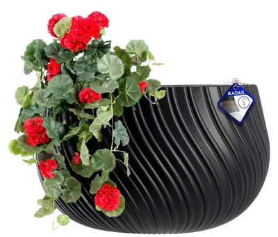 Productafbeelding van Hangende bloempot, robuuste constructie, ruimtebesparend ontwerp, donkergrijs
