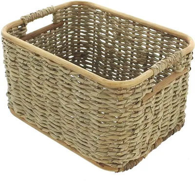 Produktbild von Aufbewahrungskorb aus Rattan 33x25x19 cm, Schrankkorb, Regalkorb, Flechtkorb