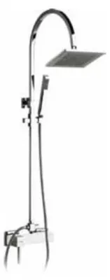Produktbild von Demm Duschsystem mit Einhebelmischer Set mit Handbrause und eckigem Brausekopf 20cm 15 x 1 15 x 1, 29440.026.C