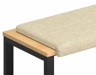 Image de vidaXL Coussin de banquette en tissu, couleur crème, profondeur 35 cm