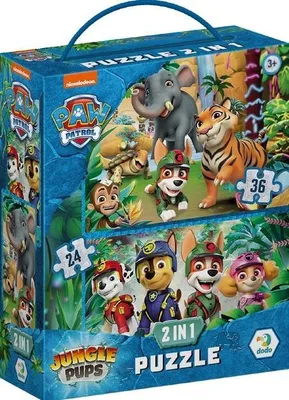 Produktbild von Lernpuzzle 2 in 1 Paw Patrol Abenteuer im Dodo-Dschungel 200572