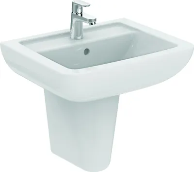 Produktbild von IS Waschtisch Eurovit Plus,1 Hl., m.Ül., 550x440x185mm, Weiß