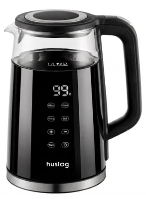 Wasserkocher 1,7 L Touchscreen Temperaturregelung 40–100 °C Schwarz