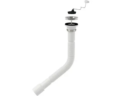 Obrázek produktu pro Dřezová výpusť s flexi připojením Alca A78+A33R 6/4"x40/50 mm kov s výpustí 6/4" s nerezovou mřížkou ø 70 mm s řetízkem