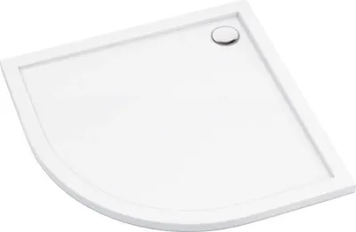 Productafbeelding van Acryldouchebak, halfrond, 80 cm - wit