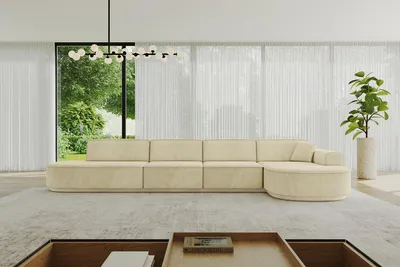 Produktbild von ALTDECOR Ecksofa in L-Form MARI-L3-v3 - 413x171x83 cm Beige - Corner Sofa Bett Eckcouch Couch Wohnlandschaft Cauchsofa