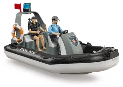 Zdjęcie produktu dla Łódź policyjna Bruder z policjantem i nurkiem