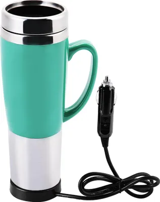 Obrázek produktu pro 12V elektrický vodní izolovaný hrnek do auta Cestovní ohřívací konvice na horkou kávu s mlékem a čajem (zelená)