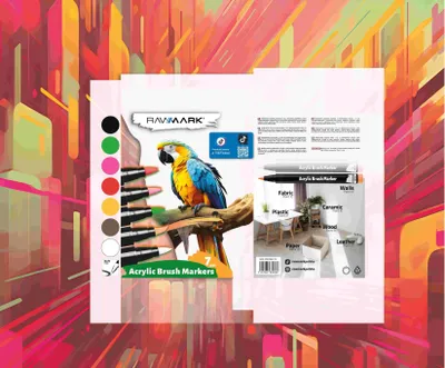 Produktbild von Rawmark Acryl Pinselmarker Set 7 Farben