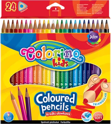 Immagine prodotto di Matite triangolari 24 colori Colorino 51828PTR