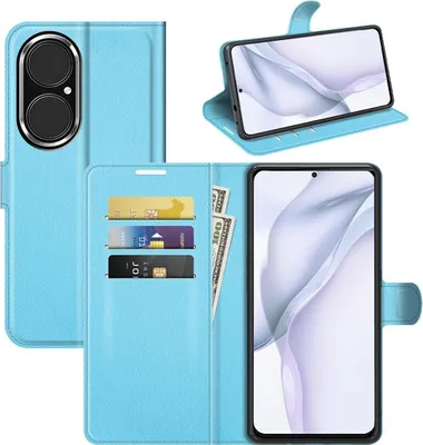 Produktbild von Schutzhülle für Huawei P50 Case Handy Hülle Cover Case Schutztasche Wallet Etuis Neu, Farbe:Blau