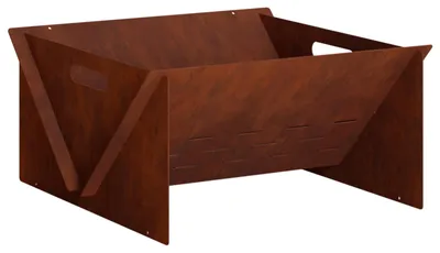 Immagine prodotto di vidaXL Caminetto da esterno, aspetto arrugginito, 40 x 40 x 20 cm, acciaio resistente alle intemperie
