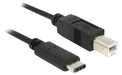 Produktbild von DeLOCK 0.5m, USB2.0-C/USB2.0-B, 0,5 m, USB B, USB C, USB 2.0, Männlich/Männlich, Schwarz