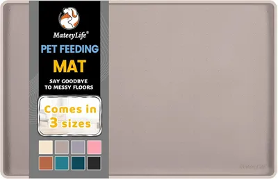 Imagen del producto de Alfombrilla de silicona, impermeable, antideslizante, de 45 x 30 cm, para perros y gatos