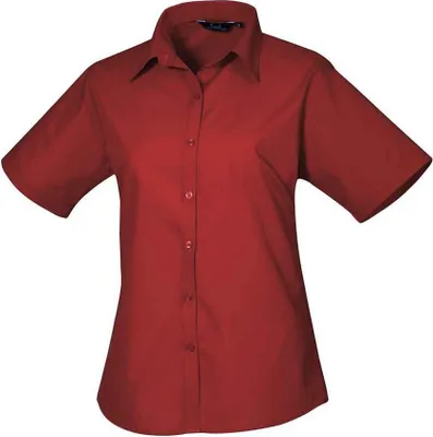 Image de Premier - chemisier femme manches courtes PC5624 (36 FR) (Bourgogne)