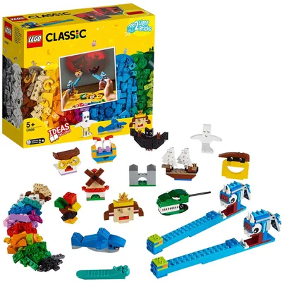Produktbild von LEGO 11009 Classic Bausteine - Schattentheater, Baukasten für Schattenfiguren, lustiges Konstruktionsspielzeug ab 5 Jahre