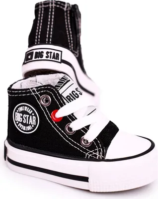 Zdjęcie produktu dla Dziecięce Wysokie Trampki Z Suwakiem BIG STAR HH374188 Czarne 18