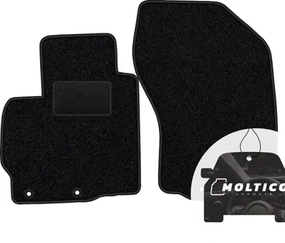 Produktbild von moto-MOLTICO Vorne Fußmatten Auto Velours Autoteppiche Schwarz Automatten Set 2-teilig passend für Peugeot 4008 Citroen C4 Aircross