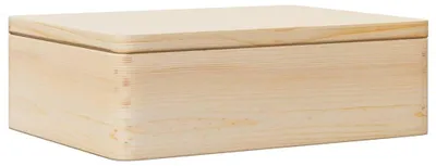 Image de vidaXL Caisse en bois avec couvercle 40x30x13 cm pin massif