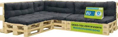 Produktbild von Poduszki24 - Poduszki na palety odporne na wodę i promieniowanie UV - ZESTAW 8 | poduszki na europalety 120x80 - meble z palet - zewnętrzne / wewnętrzne, grafitowe