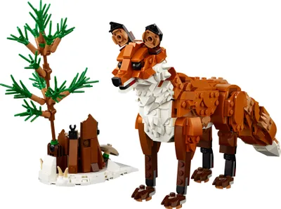 Produktbild von LEGO Creator Waldtiere: Rotfuchs, Tiere-Set mit Fuchs, Eule und Eichhörnchen Spielzeug, Tierfiguren des Waldes zum Spielen und Ausstellen, kreatives Geschenk für Jungs und Mädchen ab 9 Jahren 31154