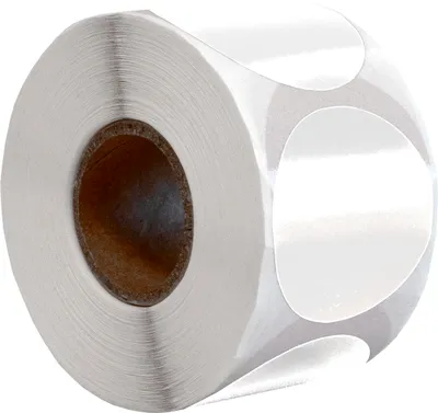 Produktbild von DULA Runde Etiketten - Weiß - 35mm - 500 Aufkleber auf Rolle - Siegel - Markierungspunkte - Leere runde Aufkleber auf Rolle