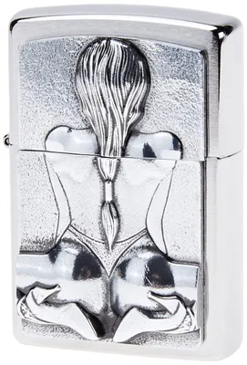 Produktbild von Zippo Feuerzeug 2002548 Kneeling Girl Emblem Benzinfeuerzeug, Messing Map(Langua