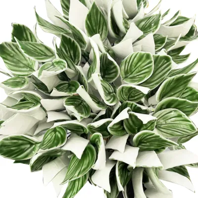Produktbild von Handgefertigte, realistische künstliche Keramikblume mit Drahtstiel, Vase für Wohnzimmer, Büro oder als farbenfrohe Dekoration