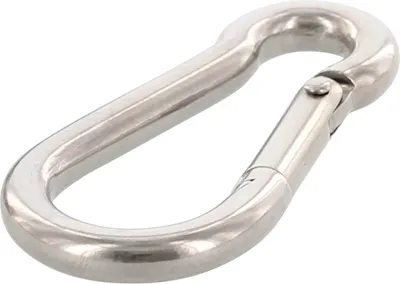Produktbild von Feuerwehrkarabiner 11x120mm Edelstahl A4 - Karabinerhaken, rostfrei, stabile Ausführung, vielseitig einsetzbar, 10 Stück