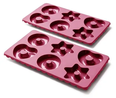 Silikon-Backform-Set, 2er-Set, 12 Mulden, hitzebeständig bis 230 °C