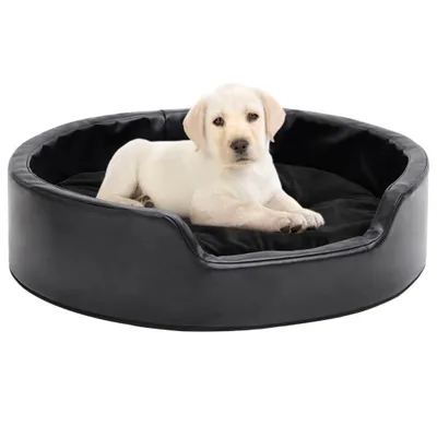 Immagine prodotto di Vidaxl Hundkorb 69x59x19 cm Plüsch und künstliches Leder schwarz