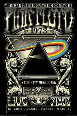 Image de Pink Floyd - 1973 - Affiche musicale, impression 61x91,5 cm, vendue sans articles supplémentaires