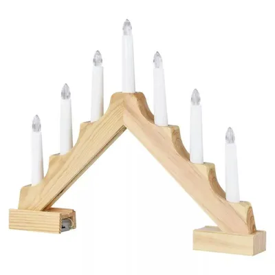 Produktbild von LED-Weihnachtskerze, Natur, 35 x 29 cm, für den Innenbereich, warmweiß, Timer