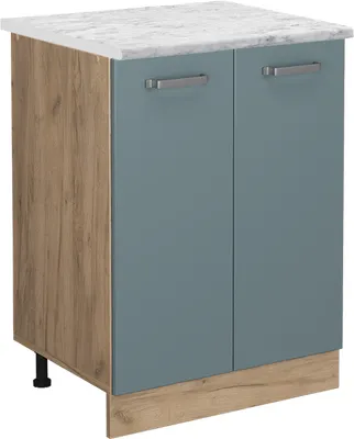 Produktbild von Küchenunterschrank Vicco R-Line Blau-Grau 60 cm AP Marmor, Model 45445