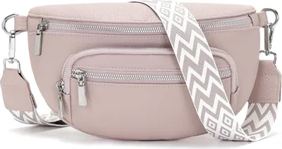Produktbild von Sasrymnl Damen Bauchtasche Beige  Umhängetasche