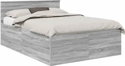 Produktbild von Bettrahmen Graues Sonoma 140 x 190 cm Holzwerkstoff
