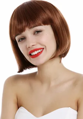 Produktbild von WIG ME UP Perücke kurz klassischer Bob gerader Pony Rot Kupferrot VK-4-G130