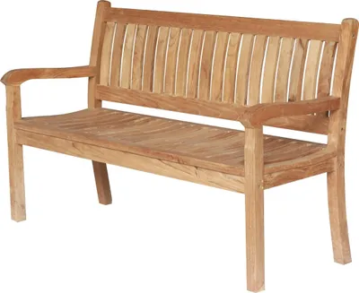 Produktbild von Beaufort Teak-Gartenbank 150 cm – 3-Sitzer-Parkbank – Ergonomische Rückenlehne – -es massives Teakholz