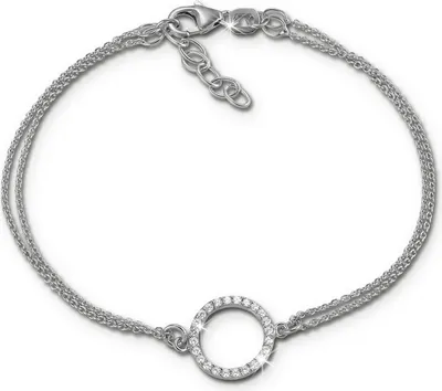 Image de SilberDream 19cm bracelet zircon blanc scintillant argent femmes bijoux D2SDA2587J