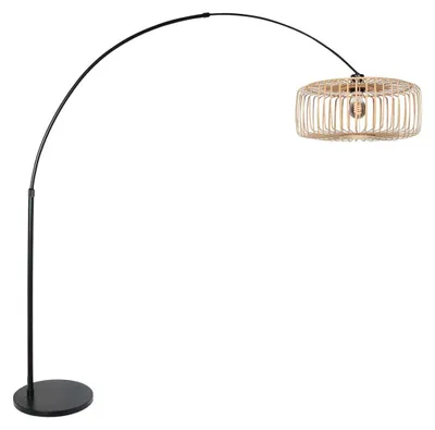 Zdjęcie produktu dla Steinhauer - lampa stojąca - Sparkled Light - czarny - bambus metal - lampa łukowa - E27 - 4149ZW