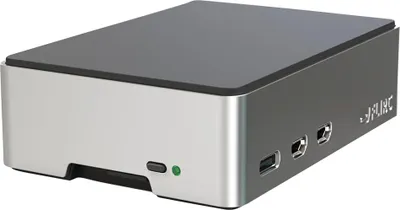 Produktbild von FLIRC Gehäuse für Raspberry Pi 5, Alu, schwarz/silber FLIRCPI5