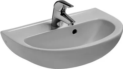 Produktbild von IS Handwaschbecken Eurovit, 1 Hl., m.seitl.Ül., 500x350x195mm, Weiß