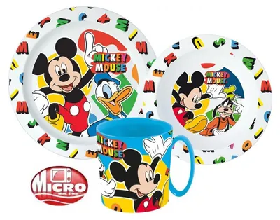 Obrázok produktu pre Sada riadu Disney Cool Summer, sada z mikropolymerov s pohárom 350 ml