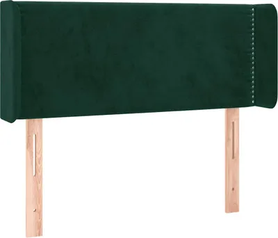 Produktbild von vidaXL Kopfteil mit Ohren Dunkelgrün 103x16x78/88 cm Samt