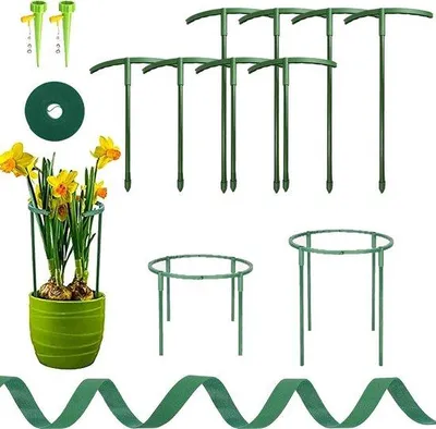 Image de Lot de 8 tuteurs semi-circulaires pour plantes, 15-25 cm