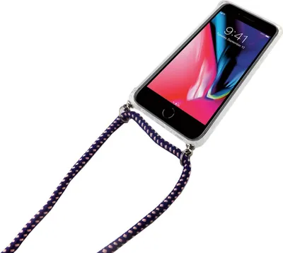 Produktbild von Apple iPhone Case Handykette Hülle Umhänge Tasche Slim Cover Case Handyhülle Kordel Band, Für Handy:Apple iPhone XS, Band wählen:Violett
