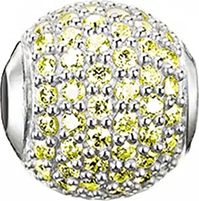 Produktbild von Thomas Sabo Damen Bead Charm-Einhänger Lucky Luz 925 Silber hellgrün/silber K0123-051-33